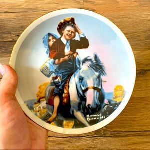 Norman Rockwell 1982 VTG “Off to School” Decorative Plate “Young Love” Series